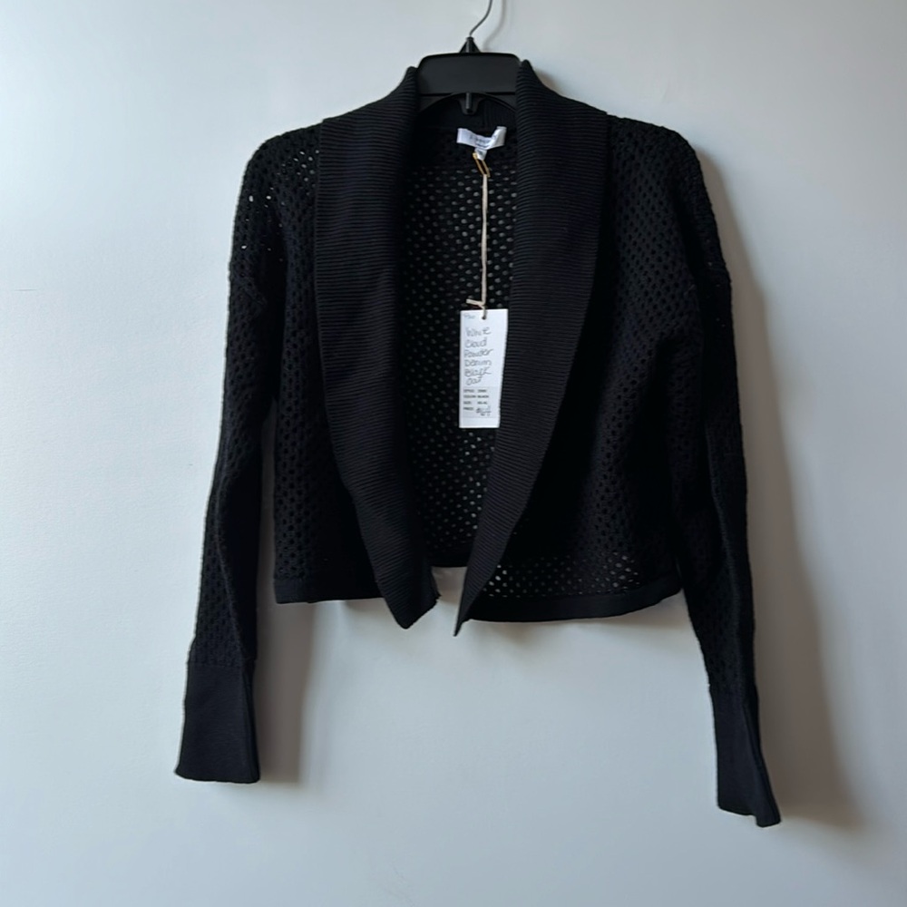 NWT J SOCIETY Bolero Sweater in Black Sz S